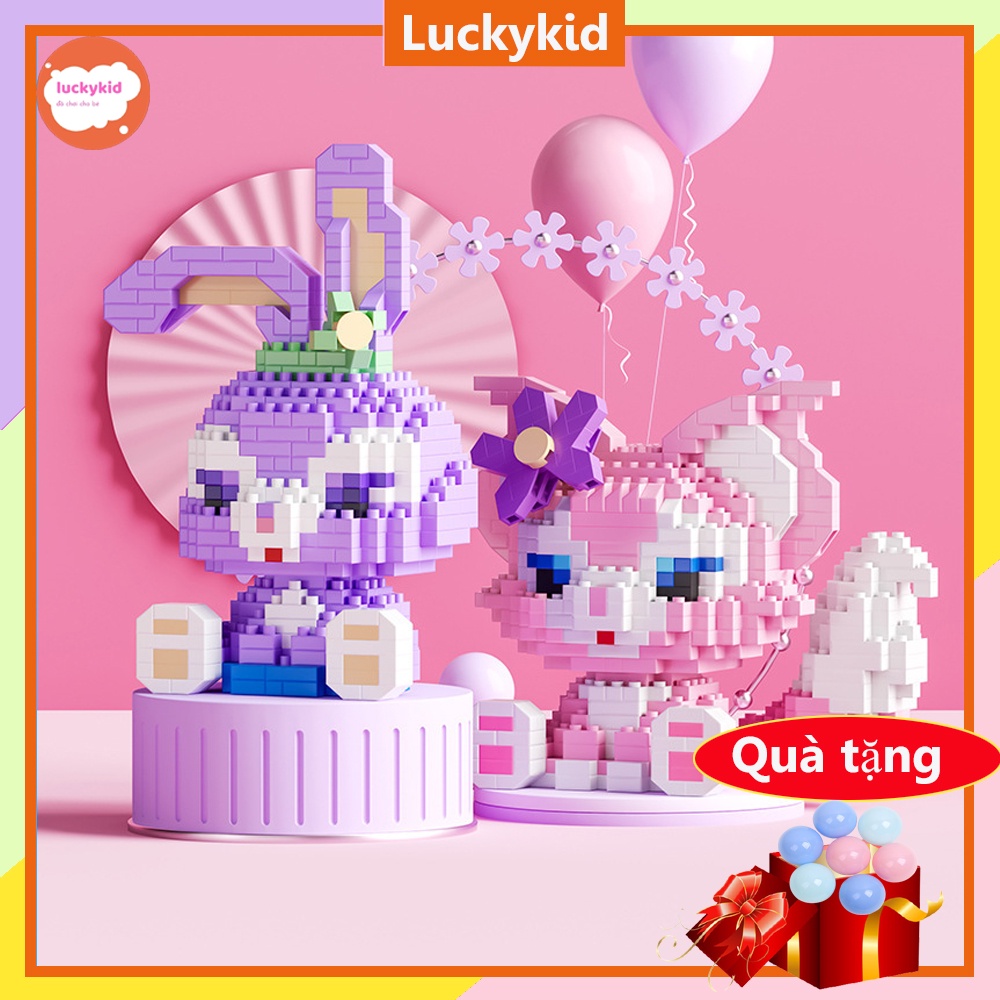 Bộ đồ chơi lắp ráp lắp ghép xếp hình mô hình lê gô động vật hoạt hình lêgo 3D mini cute cho bé trai bé gái - Luckykid