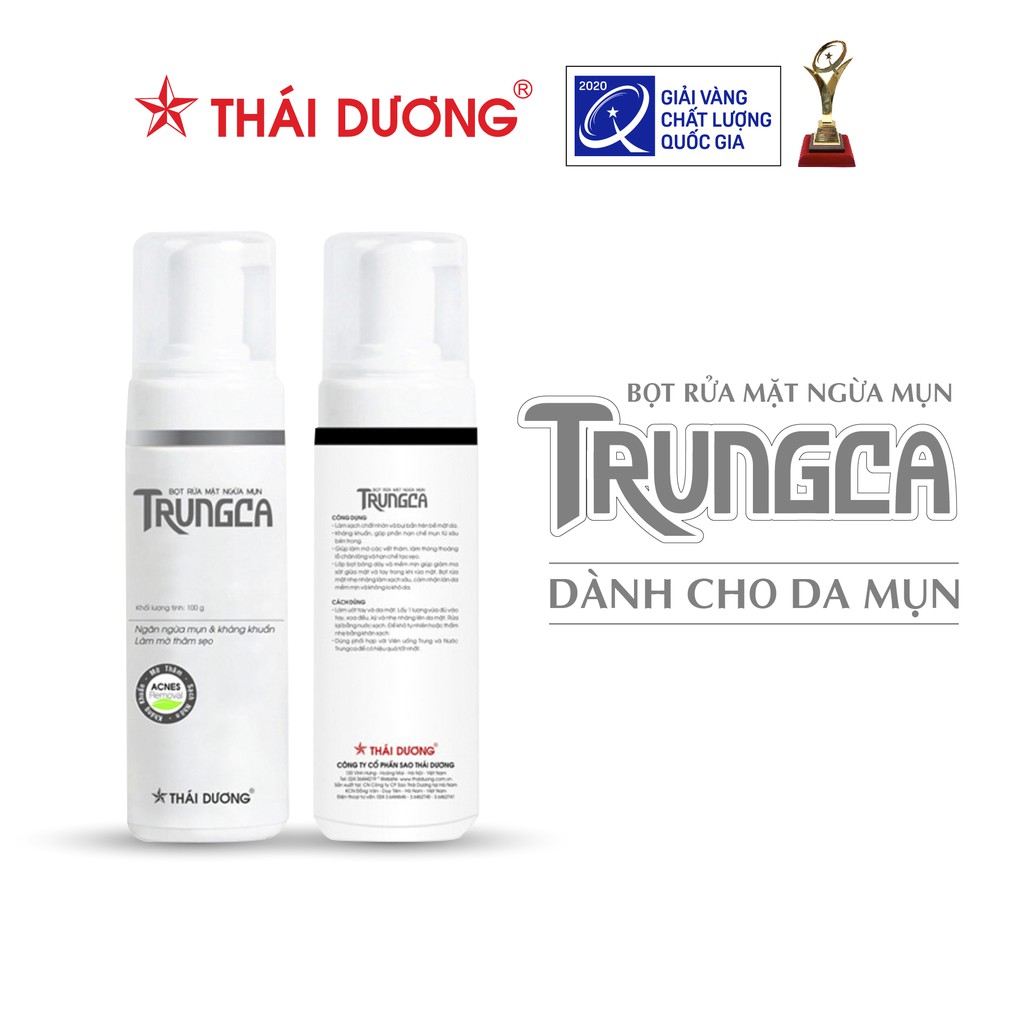 Sữa rửa mặt tạo bọt ngừa mụn TrungCa 100g -  Sao Thái Dương