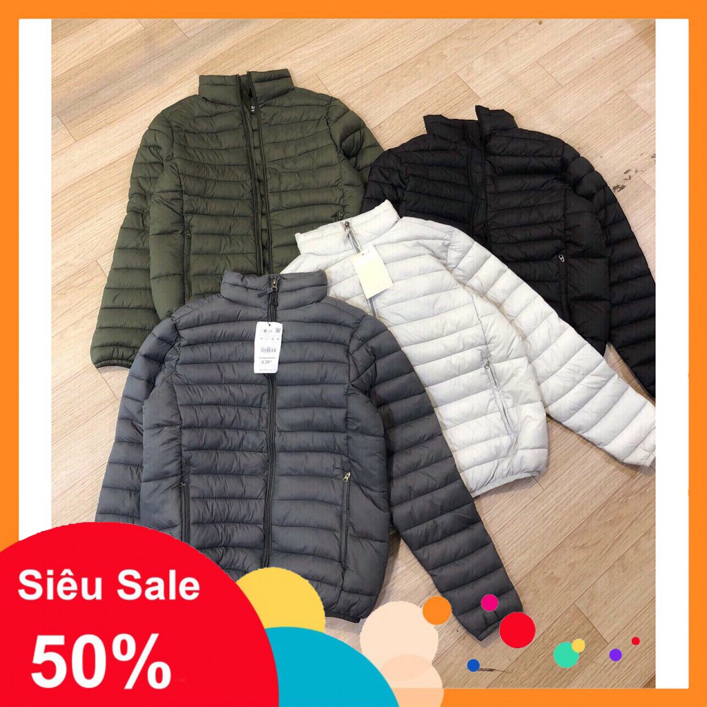 FREE Xả Hàng - áo phao lông vũ mầu GHI TỐI.hàng việt nam xuất khẩu,bền đẹp- the men shop -A23 new