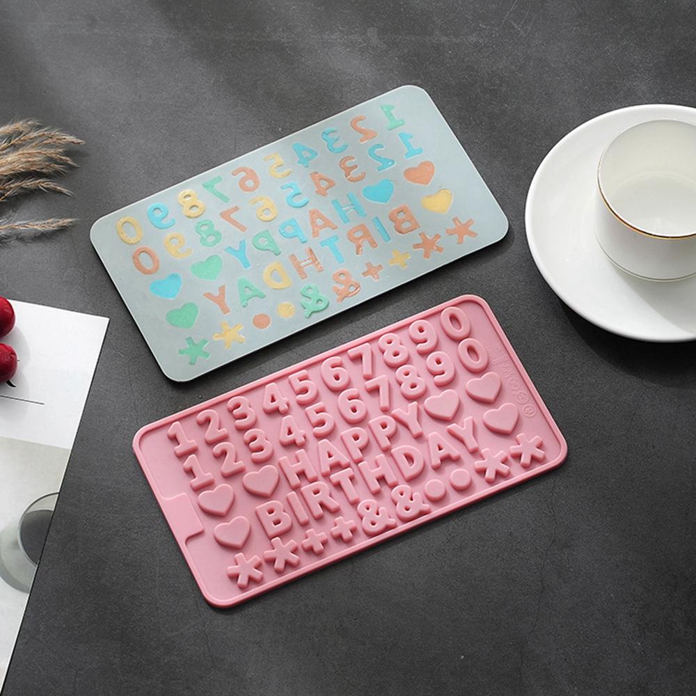 AUGUSTINA Khuôn Silicone Tạo Hình Chữ Cái / Biểu Tượng Trái Tim Trang Trí Bánh