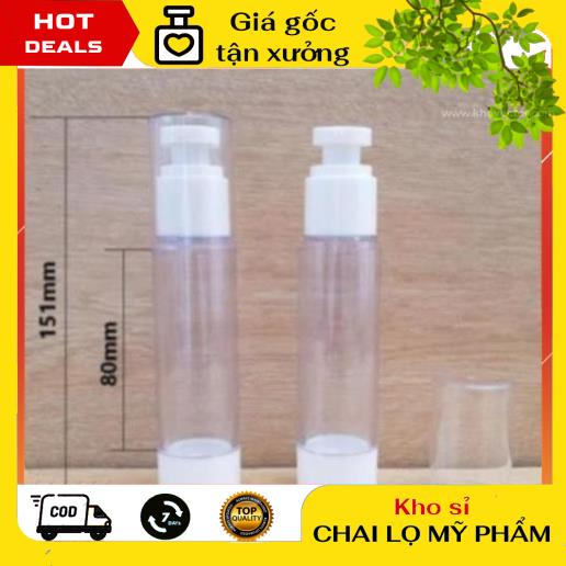 Chai Chiết Mĩ Phẩm ❤ GIÁ TẬN GỐC ❤ Chai nhựa xịt giọt hút chân không 50ml đựng kem dưỡng da, phụ kiện du lịch