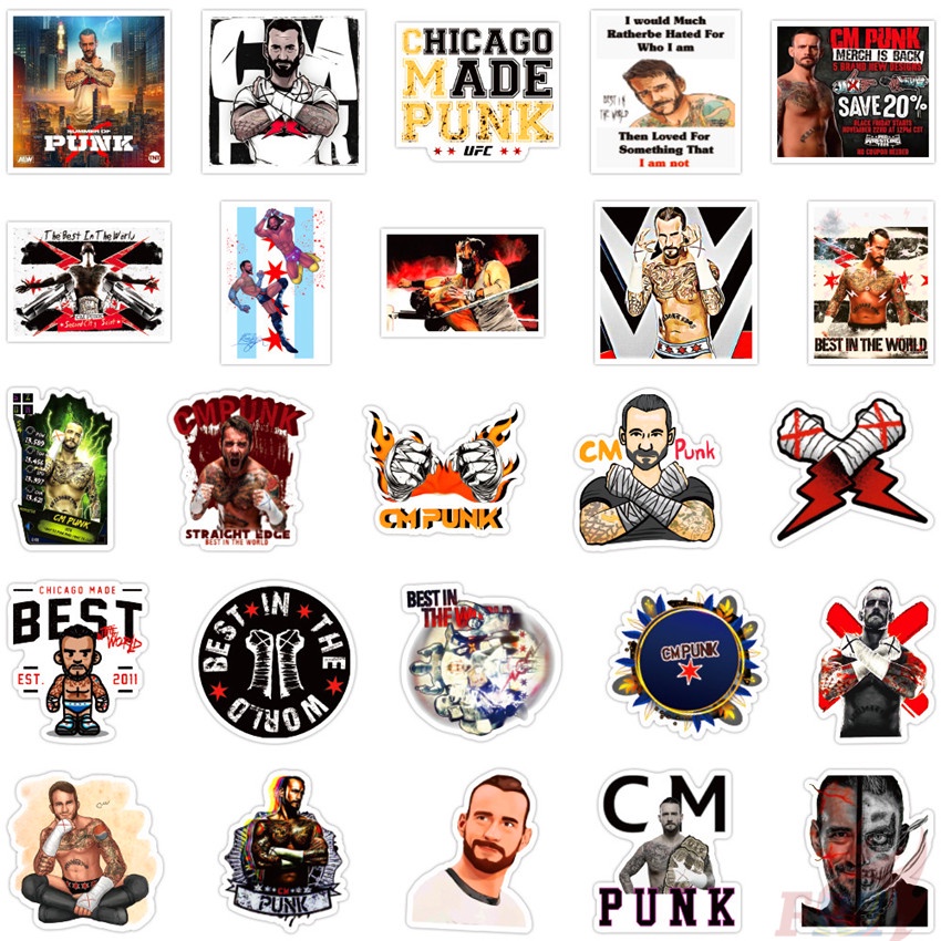 ❉ Cm Dòng Punk Series 01 Phillip Jack Brooks. Hình Dán Thế Giới Đẹp Nhất Trong Thế Giới ❉ Bộ 50 Miếng Dán Trang Trí Vali Laptop Ván Trượt DIY Thời Trang