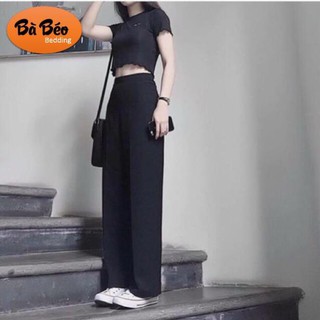 Quần nữ ống rộng chất cát hàn ( quần ống rộng, quần đũi, chất liệu cát hàn, quần ngố nữ,quần nữ đẹp đủ size đủ màu)