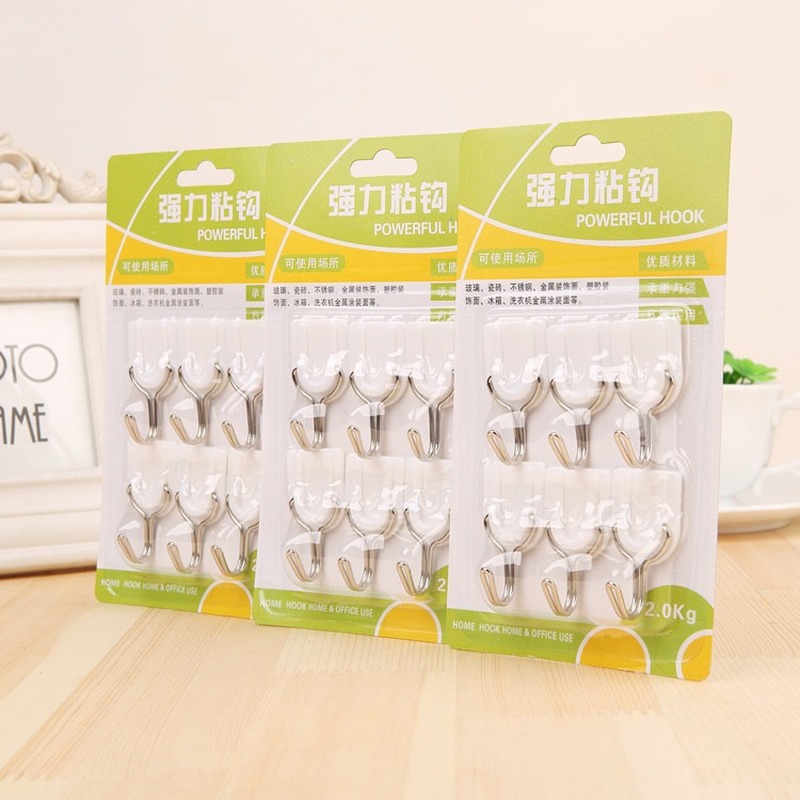 Set 6 Móc Nhựa Treo Đồ Gắn Tường Tiện Dụng Cho Nhà Bếp / Nhà Tắm