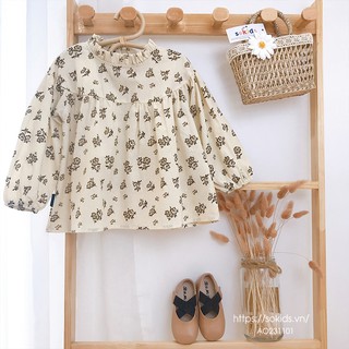 Áo Cho Bé Gái Áo Babydoll Hoa Hồng Nhí AO231101
