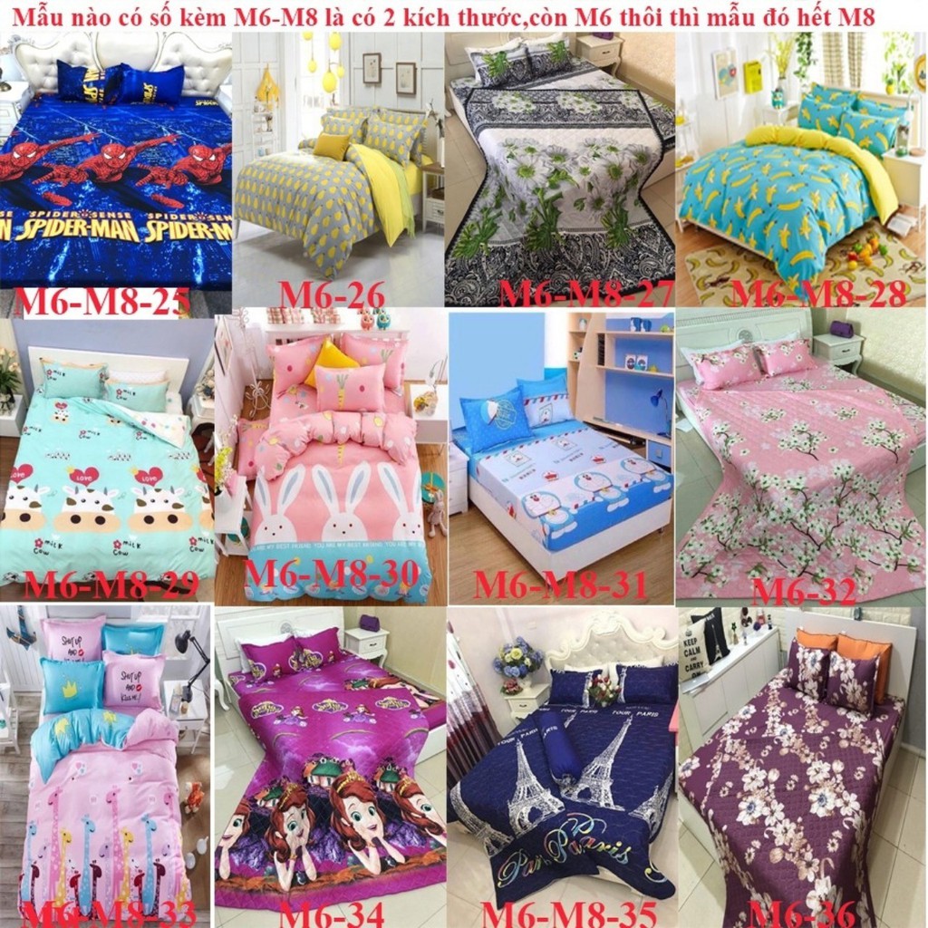 Bộ ga gối cotton poly HCM 1M8X2M | BigBuy360 - bigbuy360.vn