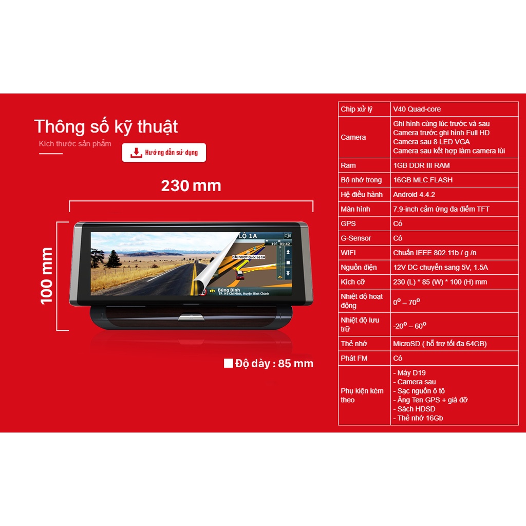 VietMap D19 - Trợ lý lái xe đa năng