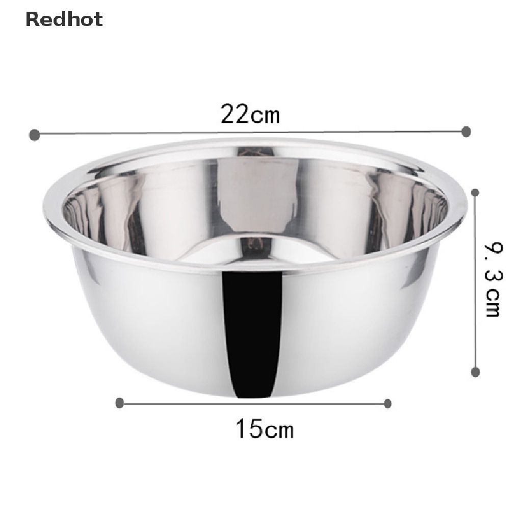 &lt; Redhot &gt; Bát Trộn Salad Bánh Mì Bằng Thép Không Gỉ Hình Tròn DIY