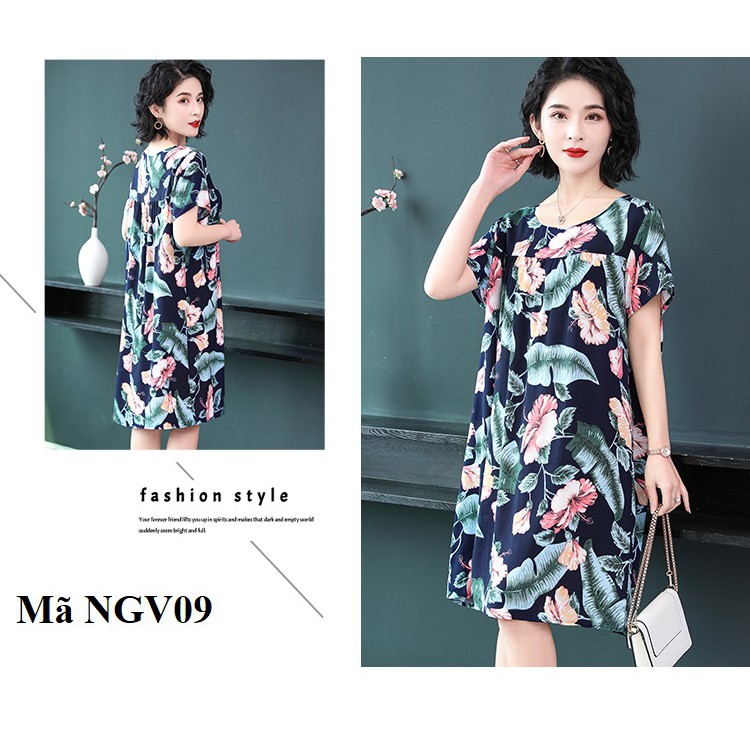 Váy, đầm mặc nhà cho người trung niên,người lớn tuổi (NGV08 ,NGV08X, NGV09 ,NGV10)