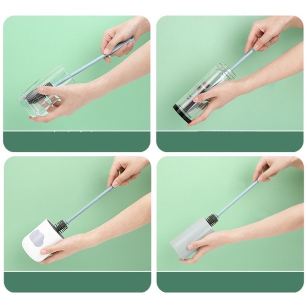 Cọ rửa ly cốc, bình sữa silicon đầu mềm siêu sạch