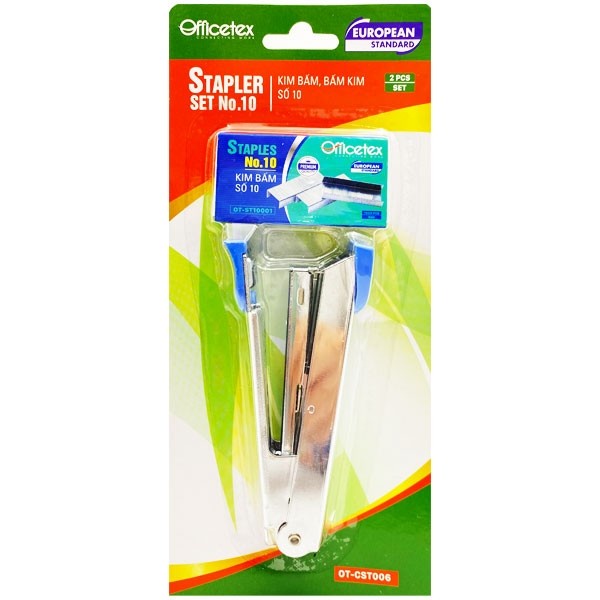 Bộ Bấm Kim Officetex OT-CST006 - 1 Bấm Kim, 1 Hộp Kim Bấm