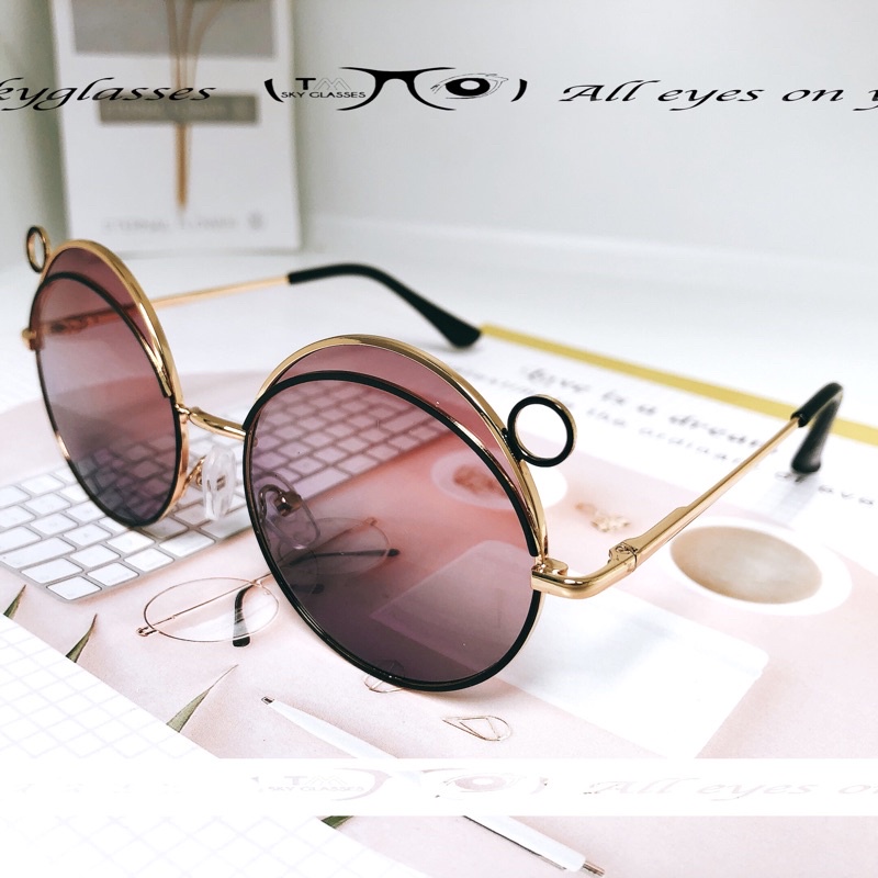Mắt kính trẻ em cao cấp tai gấu tròn đáng yêu ngộ nghĩnh hợp kim
