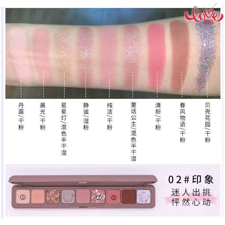 [Hàng mới về] Bảng Phấn Mắt Ánh Ngọc Trai Phân Cực Lấp Lánh Lâu Trôi Độc Đáo