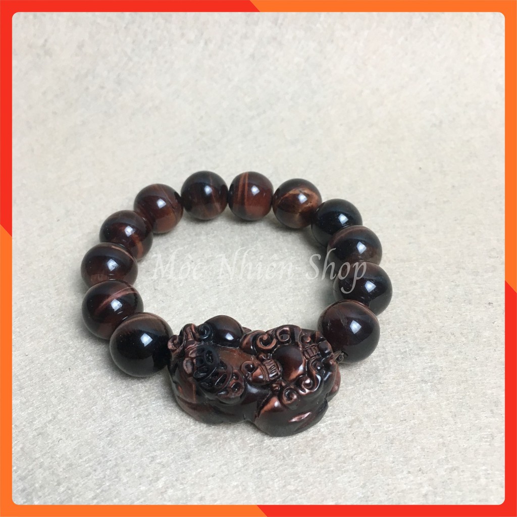 Vòng Tay Mắt Hổ Nâu Đỏ 14mm | BigBuy360 - bigbuy360.vn