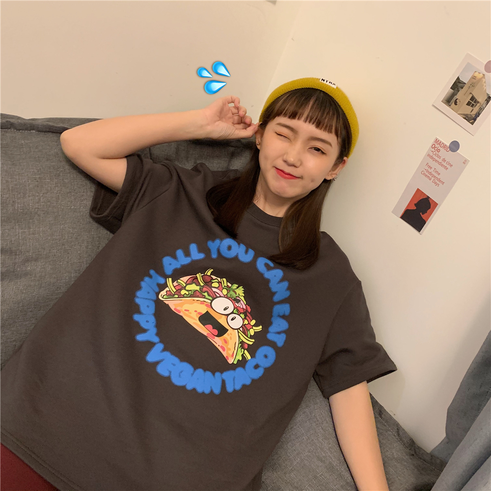 NRVP Áo thun tay ngắn dáng rộng kiểu dáng thời trang dành cho nữ 2021