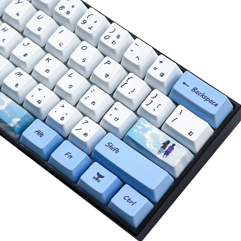 Bộ Nút Bàn Phím Cơ Chơi Game PBT Cho GH60 GK61 GK64 73 Phím