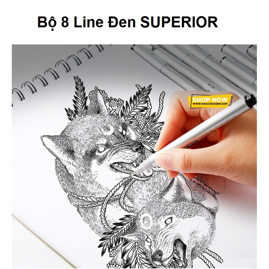 Bộ 10 Size Bút Line Superior Kháng Nước