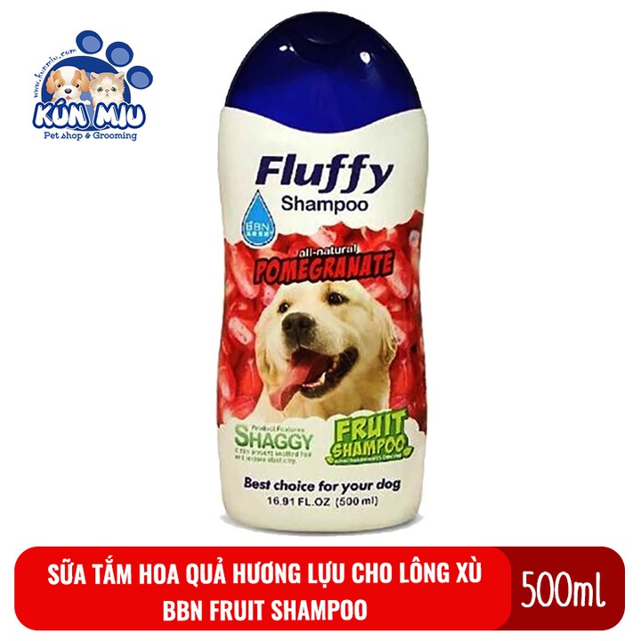 Sữa tắm cho chó mèo hương hoa quả thơm mát BBN Fruit shampoo chai 500ml