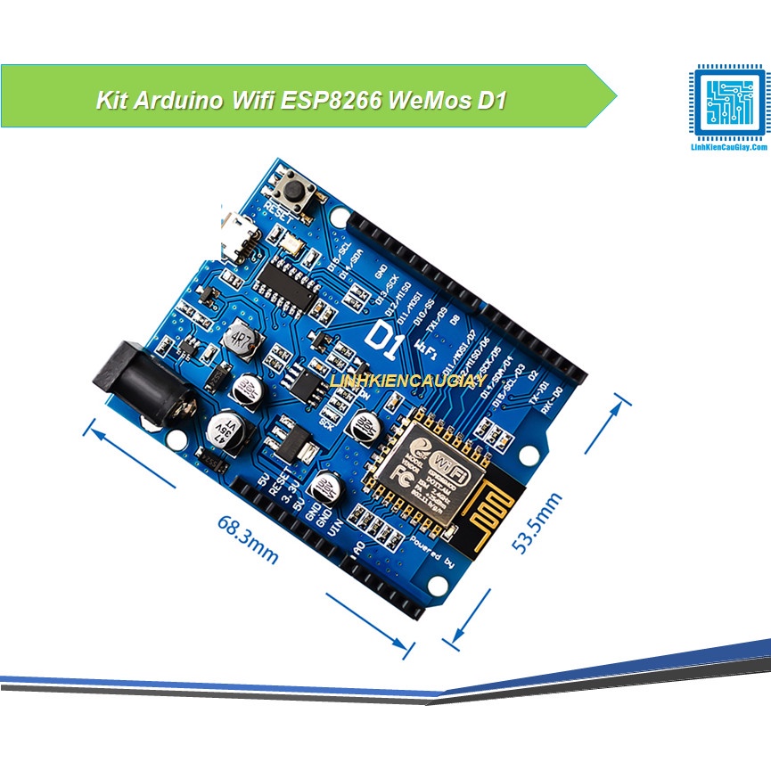 Kit Arduino Wifi ESP8266 WeMos D1