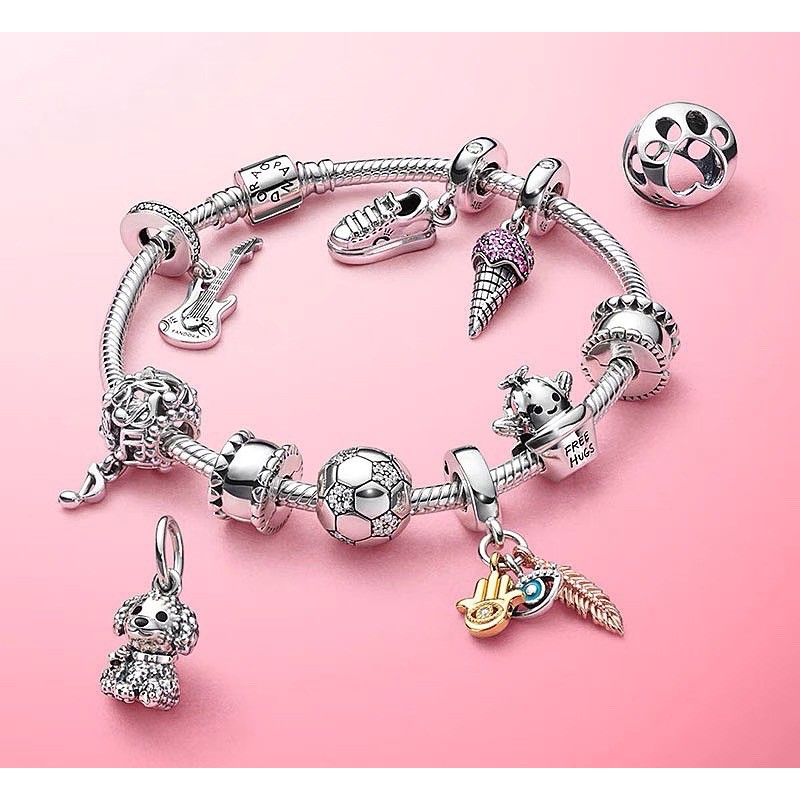 charm pan treo nốt nhạc bạc s925 cao cấp