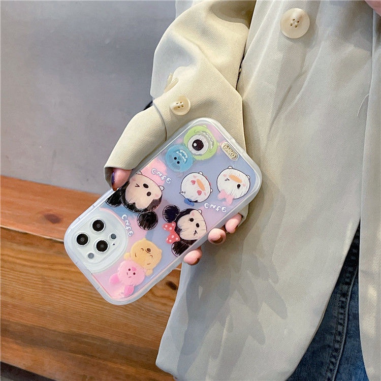 Ốp Điện Thoại Mềm Họa Tiết Nhân Vật Hoạt Hình Dễ Thương Cho IPhone 11 12 13Pro Max ProMax 7 8 Plus Xr Xs