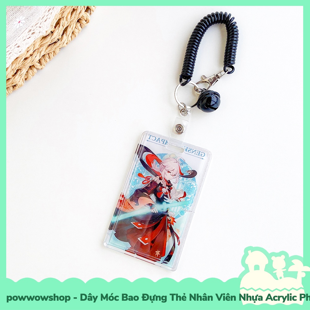 [Sẵn VN - Hỏa Tốc] Dây Móc Bao Đựng Thẻ Nhân Viên Nhựa Acrylic Phong Cách Nhân Vật Game Genshin Impact