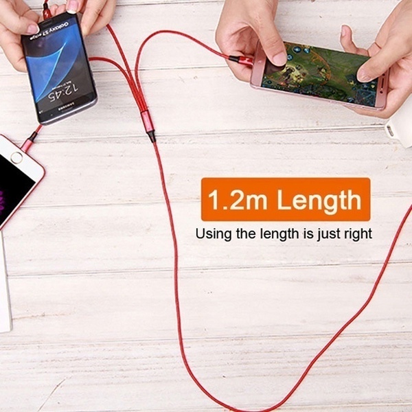 Cáp Sạc Nhanh 3 Trong 1 Cổng USB Cho Điện Thoại