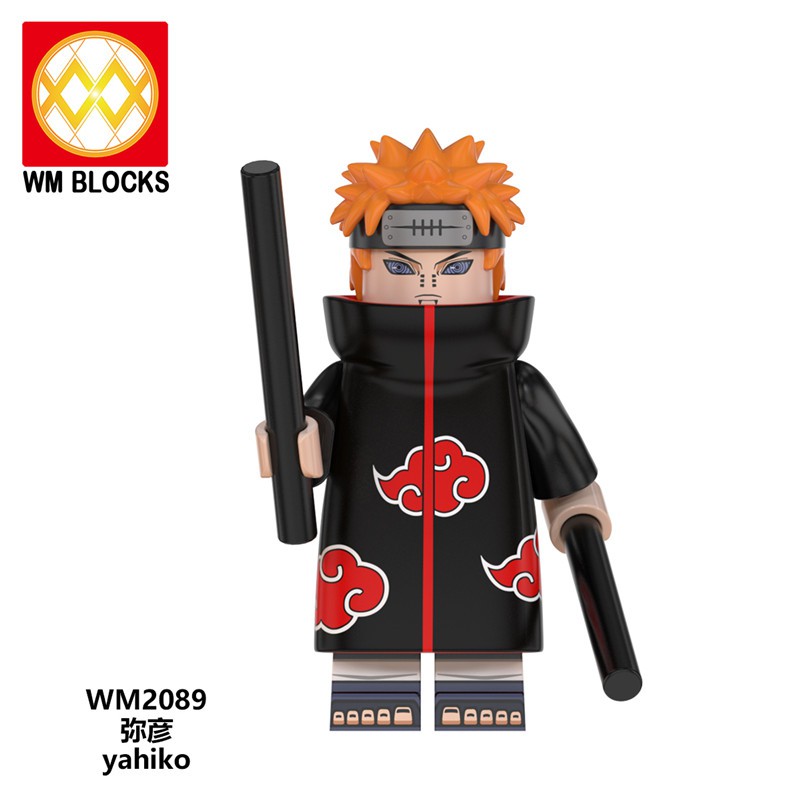 Mô hình lego họa tiết nhân vật hoạt hình Naruto Akatsuki Sasuke Itachi Madara Obito WM6105 WM6106