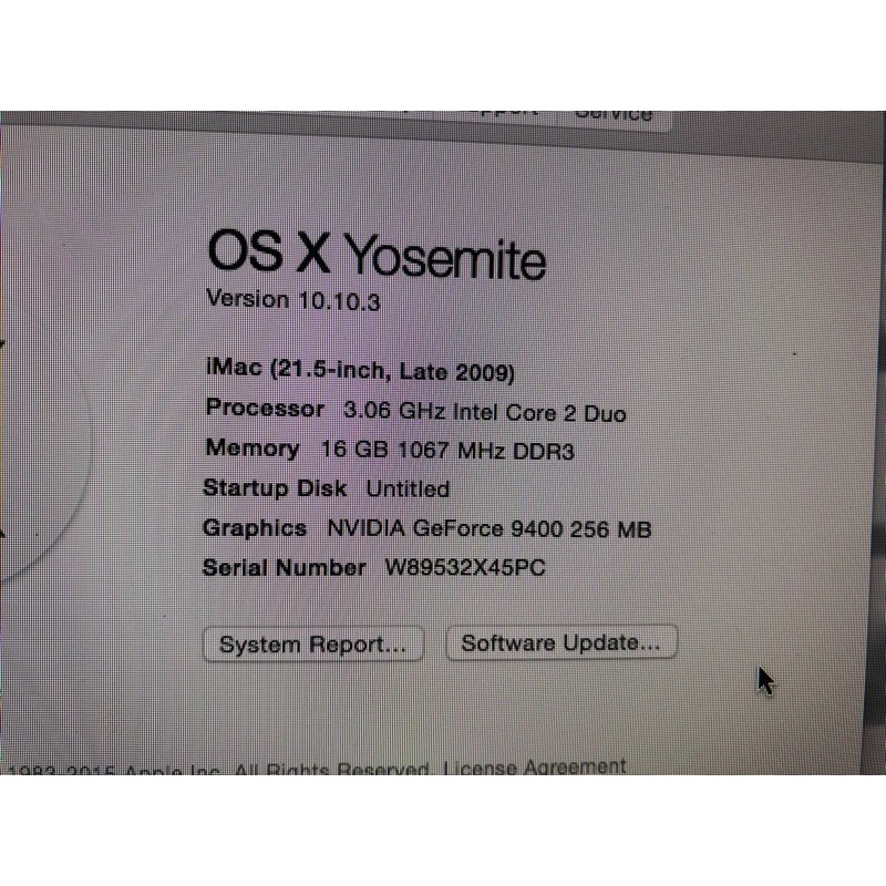 Máy tính Apple imac all in one 21.5inch 2009 chip 3.06Ghz ram 4GB ổ 500GB | BigBuy360 - bigbuy360.vn