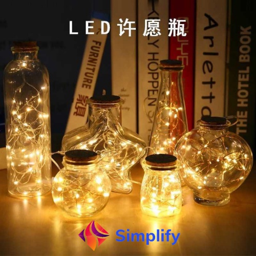 Dây đèn led trang trí Fairylight đom đóm có sẵn pin dài 1 mét, 2 mét – shop Simplify