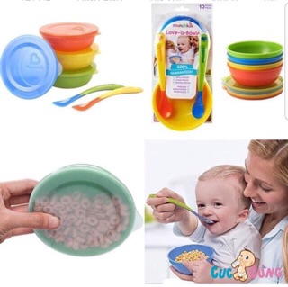 SET 2 THÌA + 4 BÁT CÓ NẮP ĐẬY MUNCHKIN