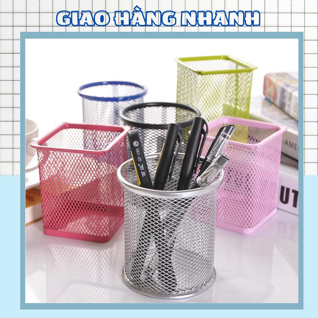 Giỏ Đựng Đồ Bằng Sắt Cao Cấp, Giỏ Sắt Đựng Bút (Màu Ngẫu Nhiên) 1385 Shop Giao Hàng Nhanh 88