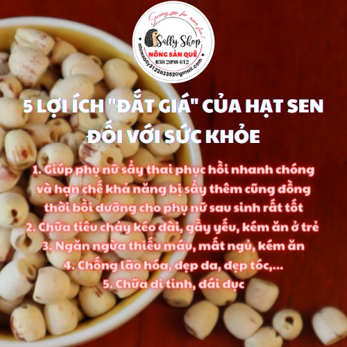 1kg Hạt Sen Khô Sấy Sạch - Nông Sản Quê