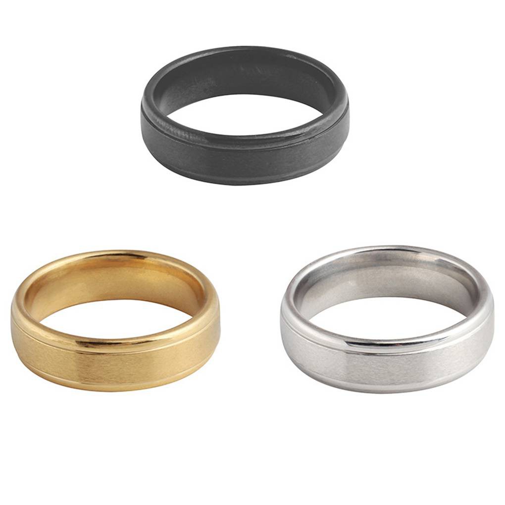 Nhẫn Trơn Chất Liệu Thép Không Gỉ Phong Cách Unisex