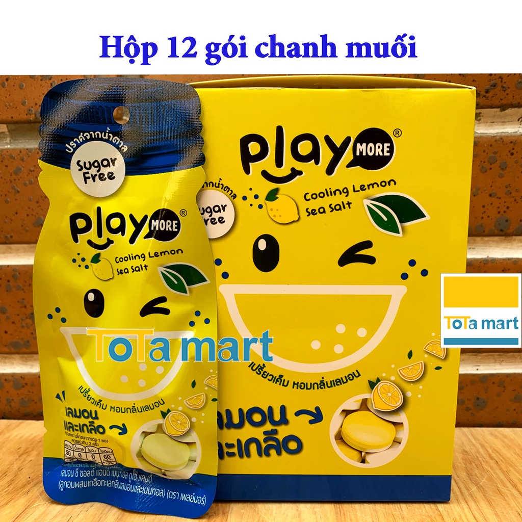 (hsd 05/2024) Hộp 12 GÓI Kẹo Playmore Thái Lan đủ vị. HSD ghi bên dưới.