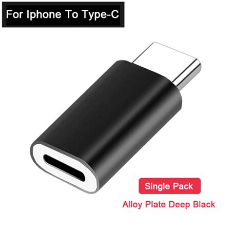 Đầu Chuyển Đổi Cổng Lightning Sang Type C Usb-C Bằng Hợp Kim Cho Iphone Huawei P30 Xiaomi Điện Thoại