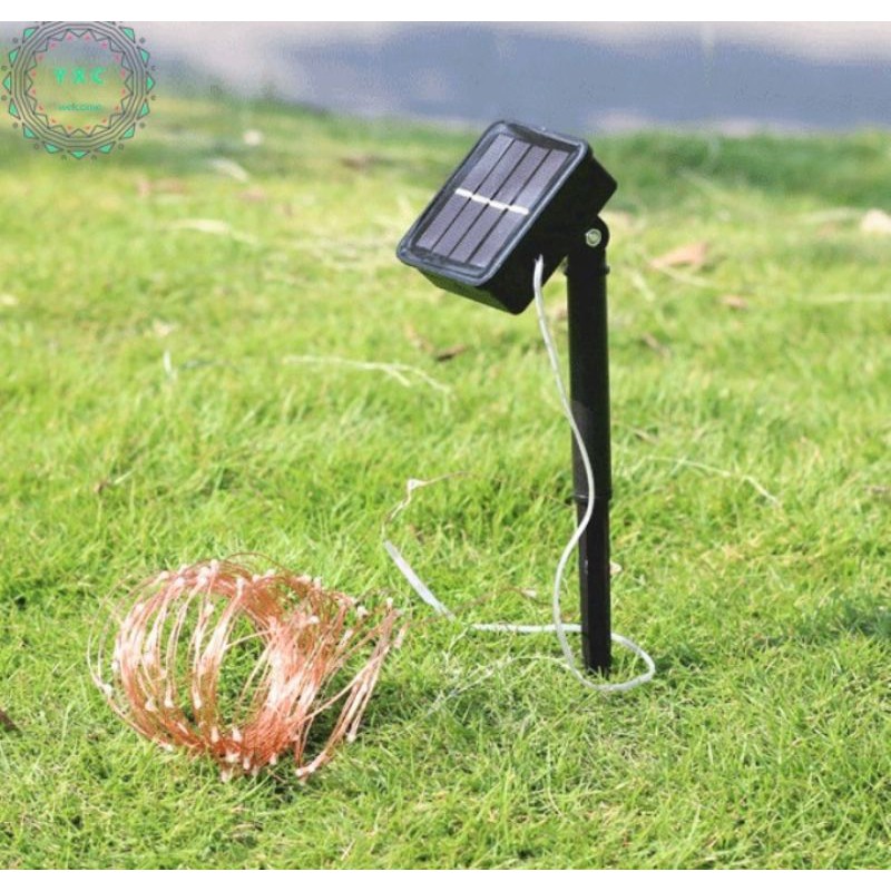 BỘ DÂY LED TRANG TRÍ CHẠY ĐIỆN NĂNG LƯỢNG MẶT TRỜI CẢM BIẾN NHẤP NHÁY MÀU CỰC ĐẸP