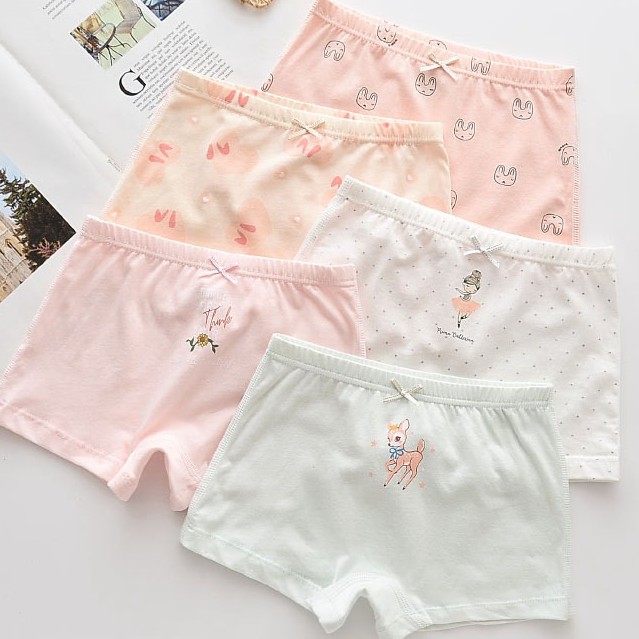 Quần chip đùi bé gái,chất cotton mềm mịn, set 3 chiếc quần lót cho bé từ 8-22kg