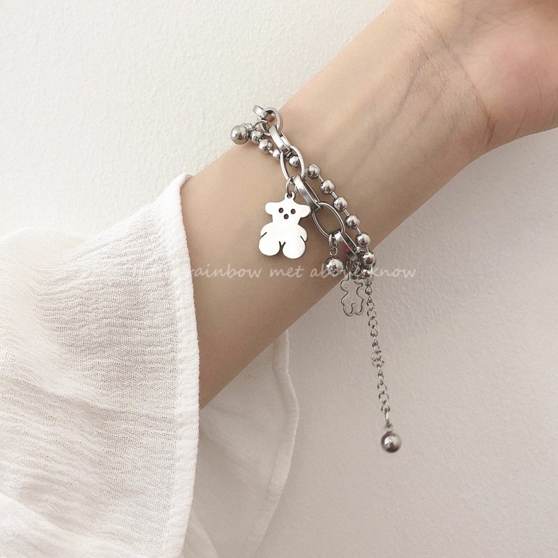 Vòng tay nữ lưới đỏ vòng đeo tay sinh viên bạn thân Hàn Quốc phong cách đơn giản thiết kế cá tính tay trang trí