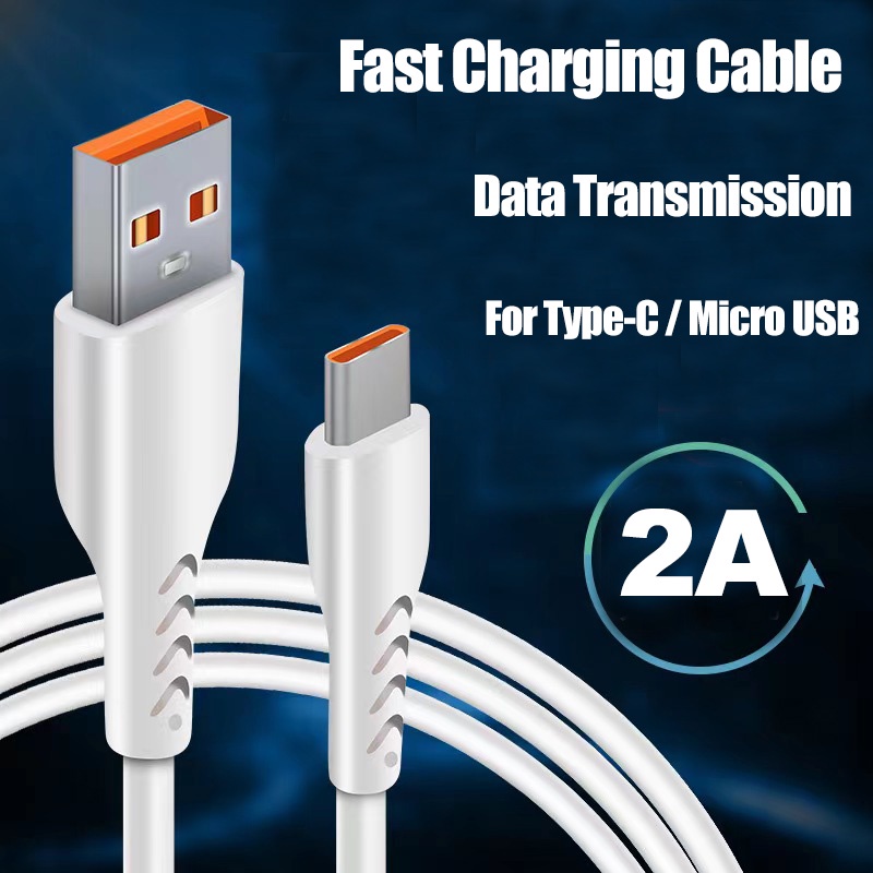 Cáp Sạc Nhanh Type-C Micro USB Dài 1M 2A