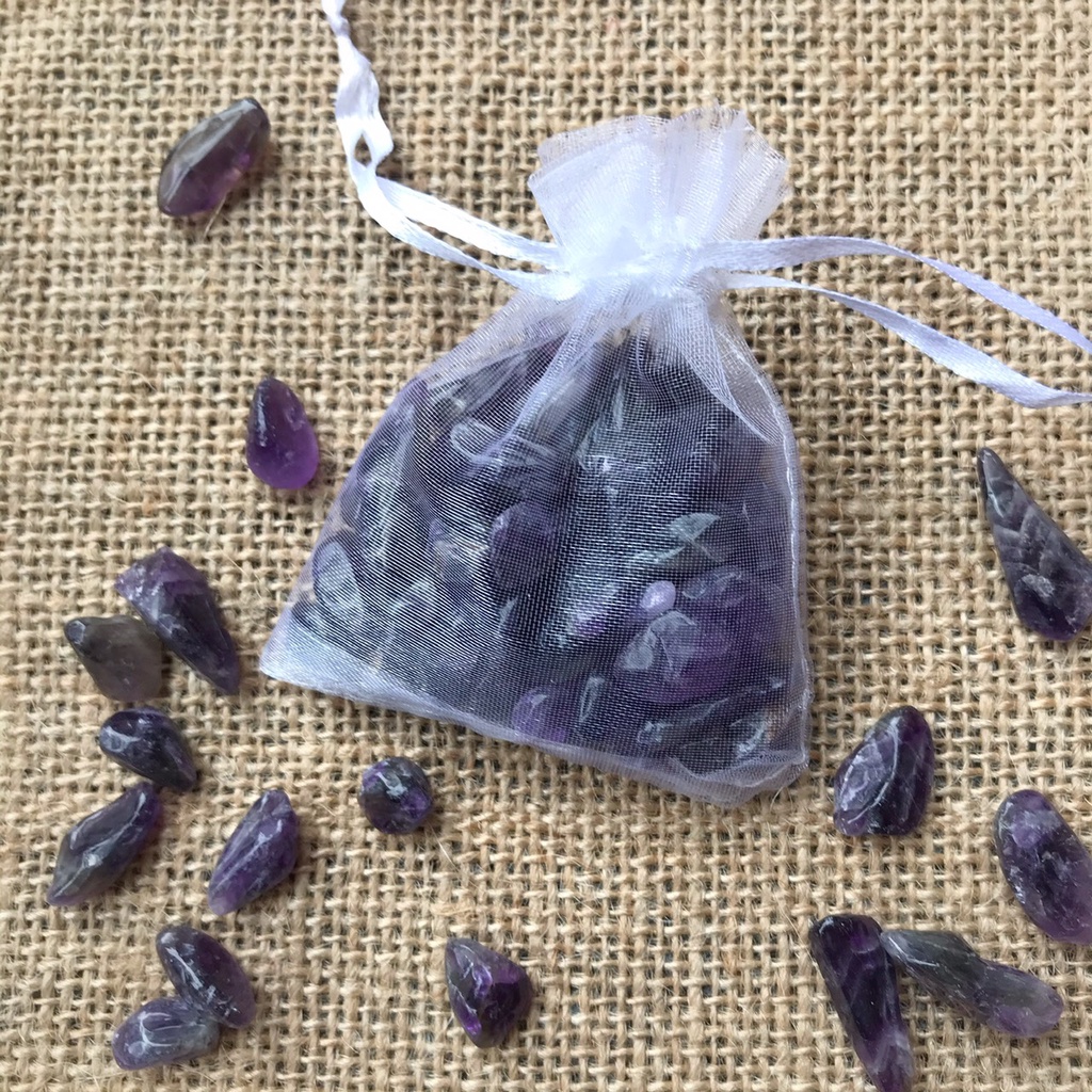 Túi đá Thach Anh vụn  , Đá thanh tẩy, kích thước từ 1 - 2,5 cm.