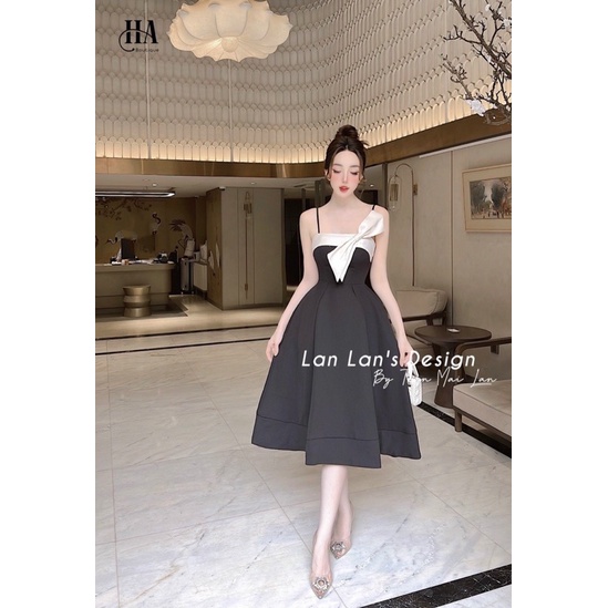 Váy maxi 2s nơ ngực sang chảnh - Hàng cao cấp