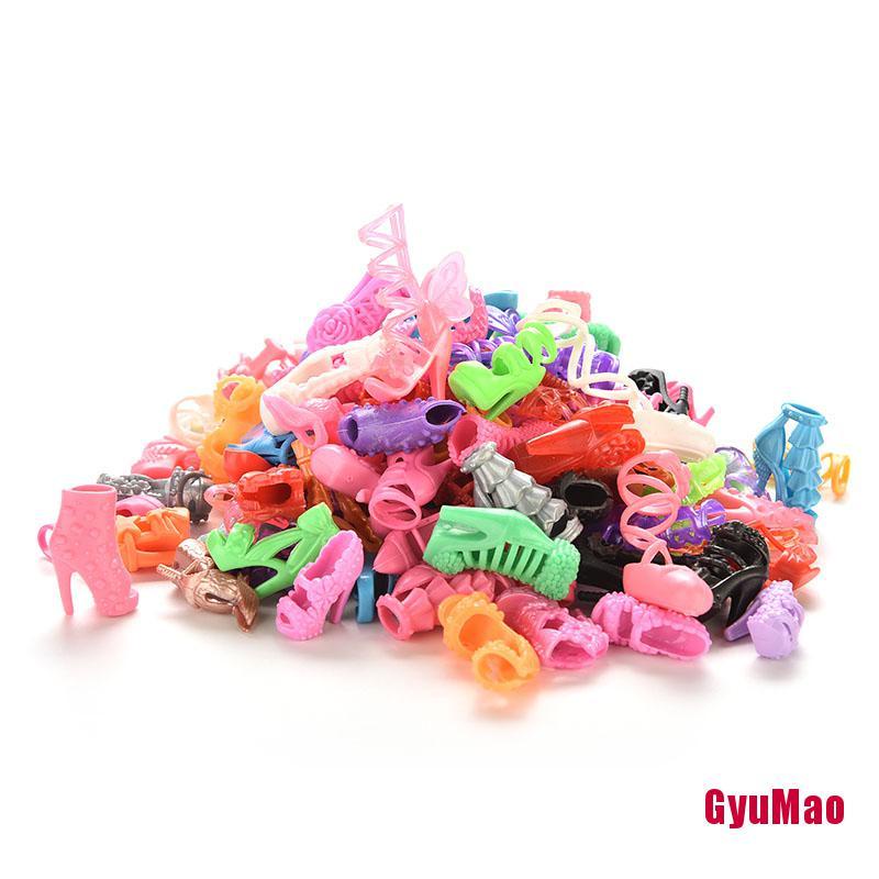 Set 15/30/60 Đôi Giày Cao Gót Nhiều Kiểu Cho Búp Bê Barbie