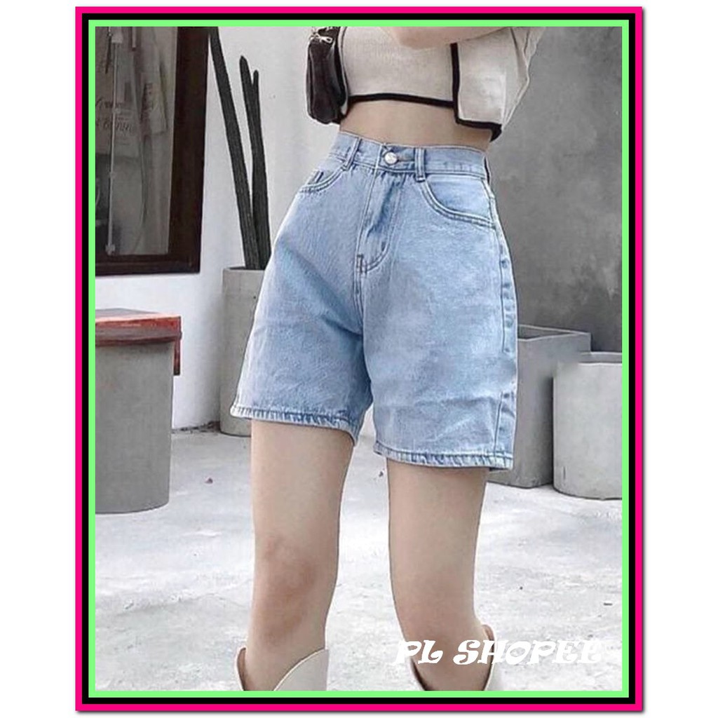 Quần SHORT JEAN NGỐ XUÔN ( dài hơn short, màu: xanh-trắng-đen) siêu đẹp sPL-118