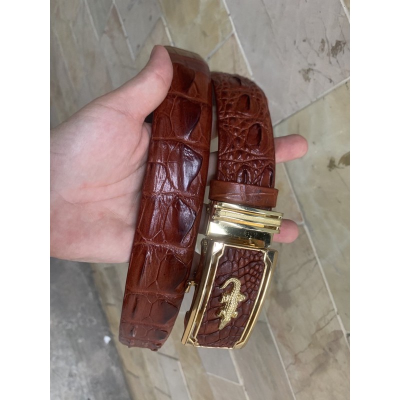Dây Nịt Da Cá Sấu Thật Size 3.5cm - Cá Sấu Gò Vấp