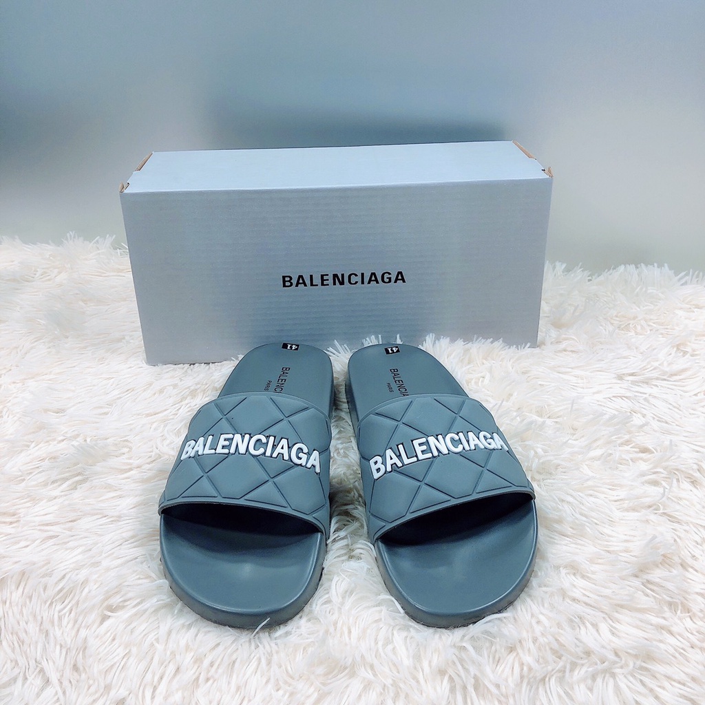 Dép nam , dép nam quai ngang quai cao su đế PU BALENCIAGA dập nổi siêu đẹp FULLBOX COPA BL39