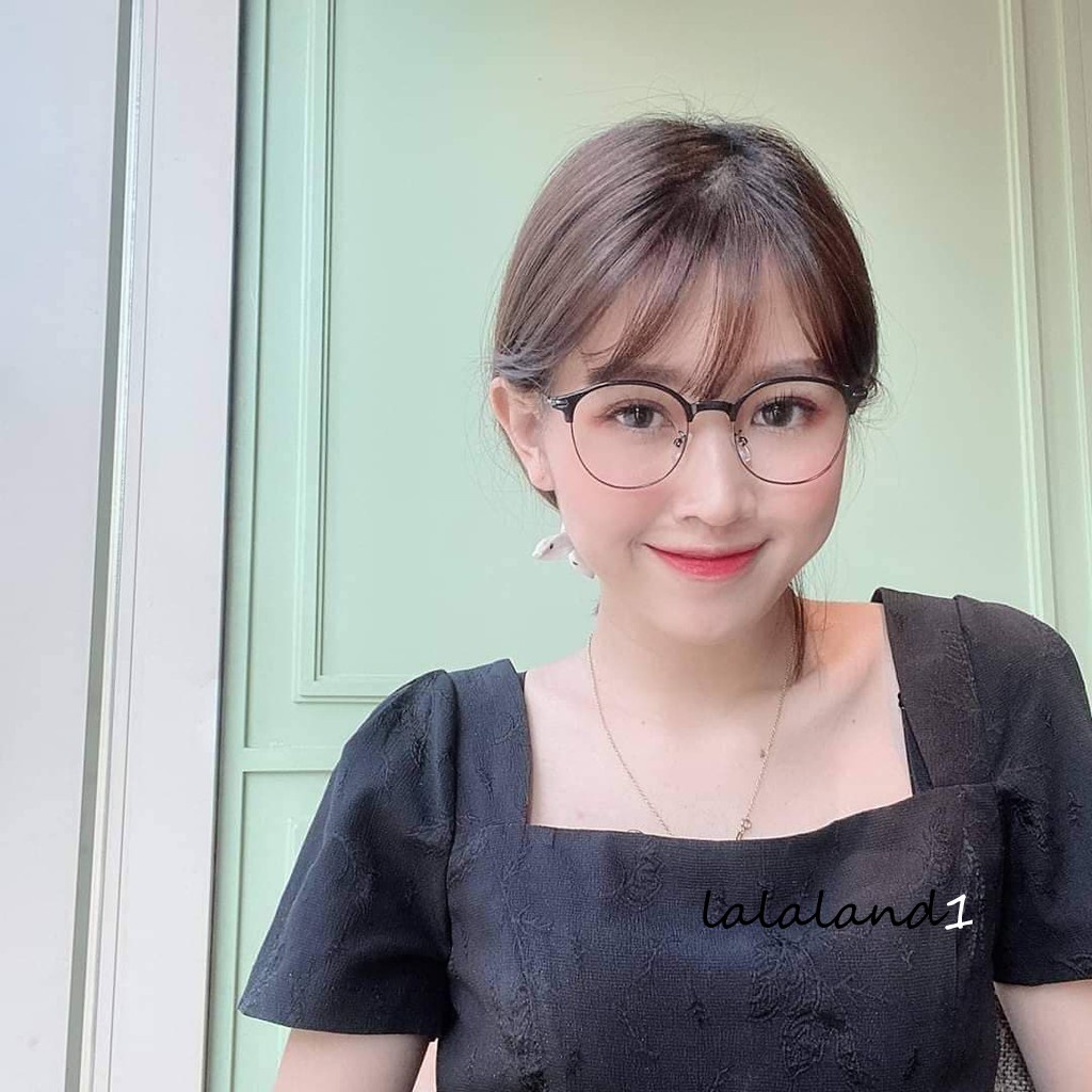 Gọng kính cận nam nữ LILYEYEWEAR mắt kính tròn gọng kính kim loại màu sắc thời trang 2736