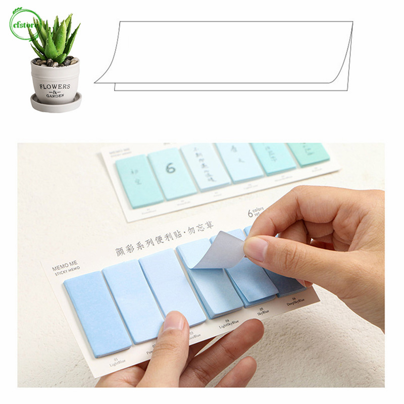 CF 120 Sheets/pad Water Color Notebook Planner Bookmark Sticky Notes Sticker Marker Index Pad Tab Memo Flag Labels