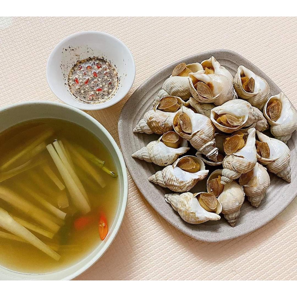 Ốc Bulot Pháp.Khay 500gram. Tặng kèm muối sữa chấm hải sản. Ốc Bulot nhập khẩu. Ship liền HCM.