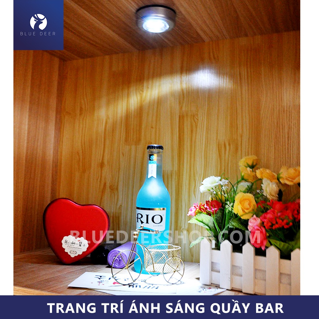 Đèn Led Mini Gắn Hộp Đựng Giày – Kệ Sách – Tủ Quần Áo – BLUE DEER